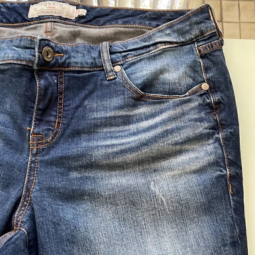 Torrid denim we swear by the fit 16s dark blue wash